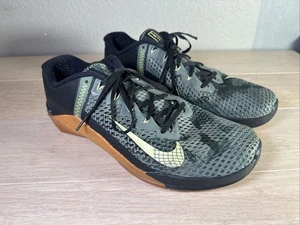 Nike Metcon 6 Training Shoes Black Gum Green Camo Men's Size 12 CK9388-032 - Picture 1 of 6