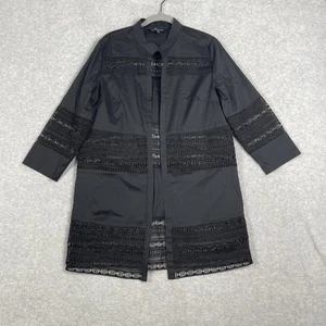 Ming Wang Duster Jacket Womens Size S Eveningwear Minimalist Romantic Goth - Picture 1 of 7