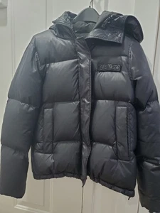 Kenzo Damen schwarze Daunen Winterjacke Gr. S Puffer Mantel Top Zustand Petit - Bild 1 von 16