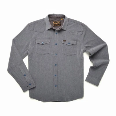 Howler Bros Stockman Stretch Snapshirt Men's L Gray Western Outdoor Pearl Snap - Image 1 of 4