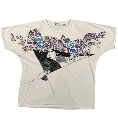 Vintage Western Connection Women’s  L T-shirt Tee Shirt Shoulder Pads 80s 90s - Image 1 of 4