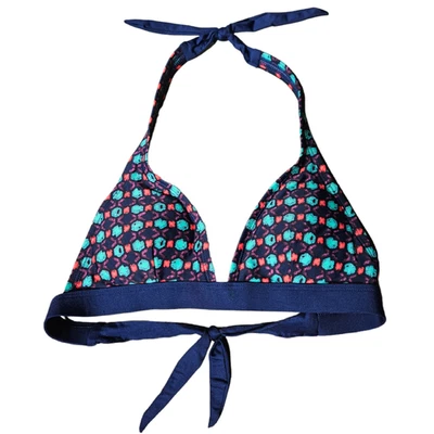 Patagonia Geometric Print Boucau Halter Bikini Top Navy Women's XSmall - Image 1 of 4
