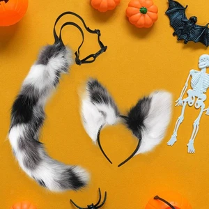 Tier Ohren und Schwanz Set Vivid für Karneval Geburtstag Tiere Mottopartys - Bild 1 von 7