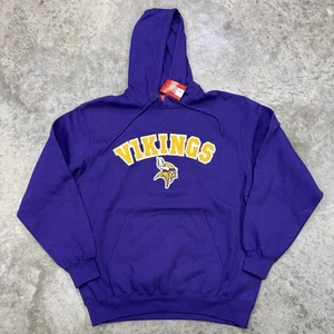Minnesota Vikings Sweatshirt Mens Large Vintage Hoodie Pullover Deadstock NWT - Picture 1 of 7