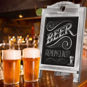 Small Chalk Boards with Stands Chalkboard Countertop Menu Rustic - Picture 1 of 8