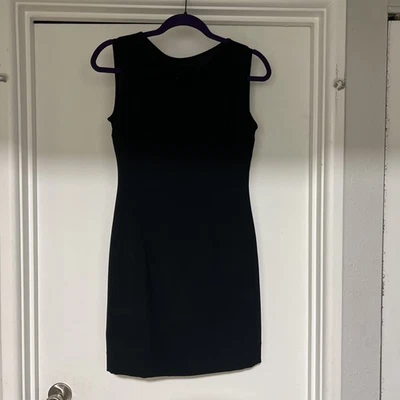 Vintage 90s Moschino Cheap And Chic Little Black Dress Small 15x33 Discoloration - Image 1 of 4