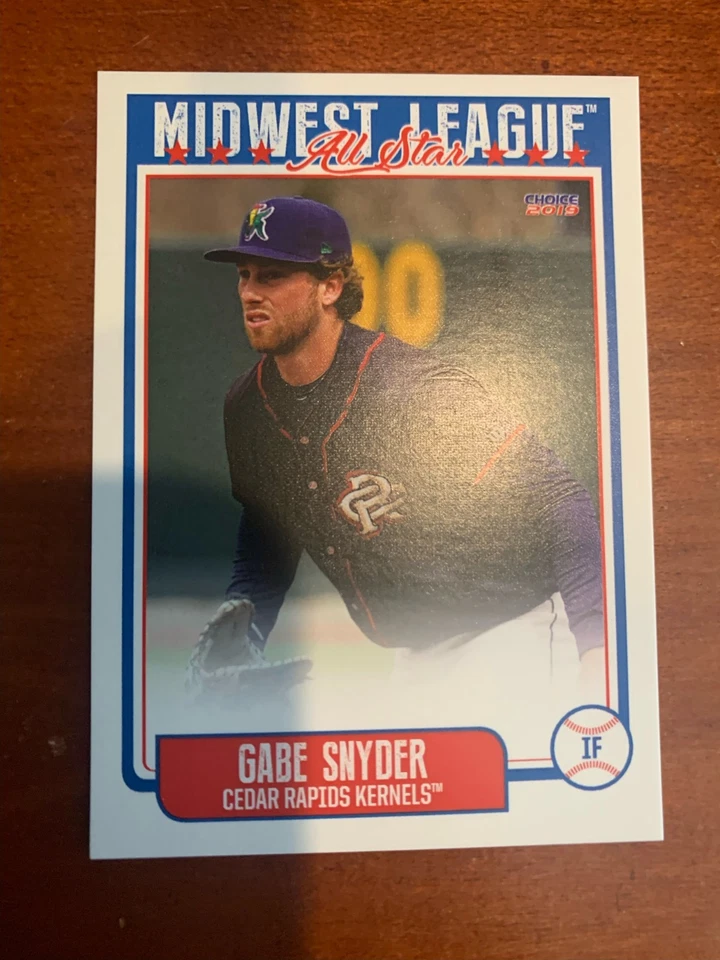 Gabe Snyder Cedar Rapids Kernels 2019 Midwest League All Star Set Card - Image 1 of 1