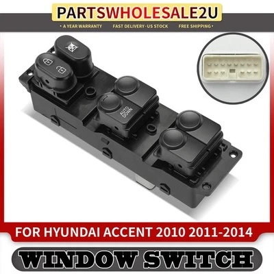 前 LH 驱动器电源窗开关适用于现代 Accent 2010 2011 2012 2013 2014 — 第 1/4 张图片