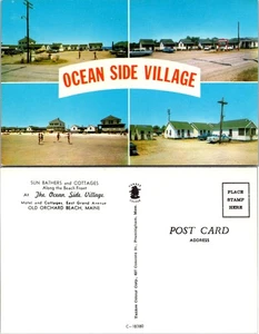 Alte Ocean Side Village Postkarte Maine Old Orchard Strand Cottages - Bild 1 von 1