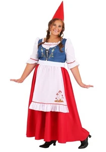 Plus Size Women's Garden Gnome Costume - Picture 1 of 1