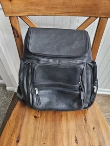 Vintage Latico Echtleder Rucksack Backpack Reise Laptop schwarz Taschen  - Bild 1 von 8
