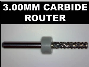 3.00mm Tungsten Carbide Router - Endmill End Mill CNC Hobby Models R143 - Picture 1 of 1
