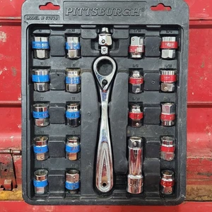 Pitsburgh 67974 Pass Thru American And Metric Socket Set  - Foto 1 di 2