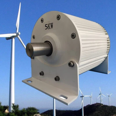 5KW 380V 3 Phase 333RPM Getriebeloser Permanentmagnet Generator mit Basis - Bild 1 von 4