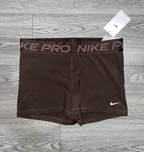 Nike Pro Shorts Damen Mid Rise Tight Fit 3” Training XL braun CZ9857-237 - Bild 1 von 6
