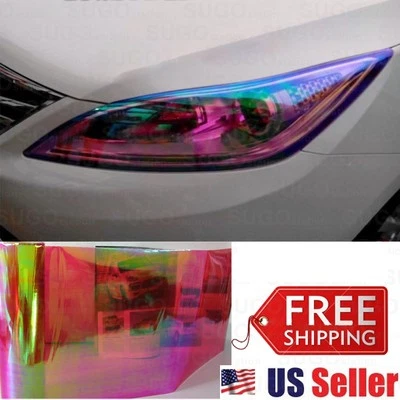 12"x48" Chameleon Neo RED Color Headlight Taillight lamp Fog Vinyl Tint Film - Image 1 of 4