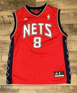 New Jersey Nets adidas NBA Basketball Jersey Red Deron Williams #8 Youth Large - Picture 1 of 4