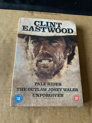 Clint Eastwood DVD Box Set Pale Rider, Unforgiven, Outlaw Josey Wales NEW/SEALED - Image 1 of 3