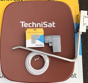 TechniSat Satanlage 65plus rot mit TechniSat UnySat-Quad-LNB (4Teilnehmer)Neu - Bild 1 von 3