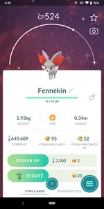 Pokémon Go Shiny Fennekin - Registered Trade 20K Stardust - Picture 1 of 2