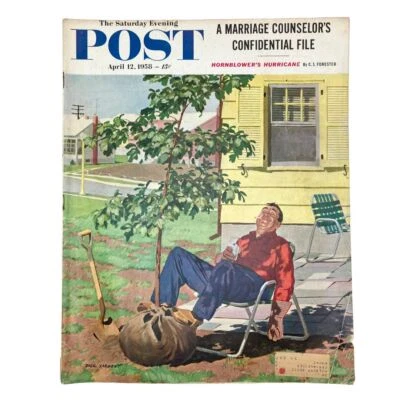 Saturday Evening Post Magazine April 12 1958 Celebrating Arboy Day - Sargent Foto 1 de 3
