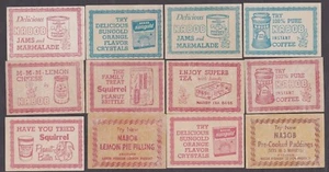 12 cupones de café/té/mermelada/mantequilla de maní canadiense NABOB #'ed años 50 diferentes, etc. - Imagen 1 de 2