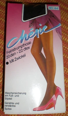 Cherie Strumpfhosen Feinstrumpfhosen Gr. 40 - 44 SCHWARZ 20den 22 dtex Neu OVP - Bild 1 von 4
