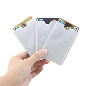 5Pcs RFID Blocking Credit Card Bank Card Protector Holder Case Silver PPP - Picture 1 of 1