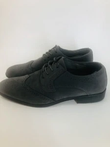 BRAVO/KING-3 Dress Shoe Classic Faux Suede Oxford Leather Lining Grey Size 8 M - Picture 1 of 8