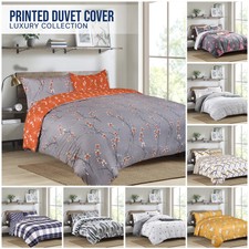 Luxury Floral Duvet Quilt Cover Reversible Bedding Set Single Double King Size