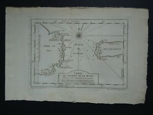 1753 Atlas BELLIN map  LE MAIRE STRAIT -  South America