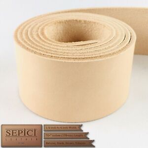 8/10 oz. (3.2-4.0 mm.) Leather Straps / Strips, Natural Tooling Leather