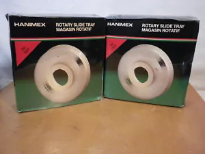 NOS Two (2) Hanimex No Spill Rotary Slide Trays Holds 100 2"x2" Slides SEALED - Picture 1 of 4