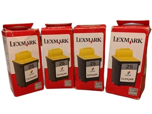 Juego de 4 cartuchos de tinta de alto rendimiento Lexmark 25 colores paquete x 4 - Imagen 1 de 4
