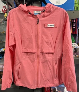 Magellan Fish Gear Women's Small Jacket Windbreaker Salmon / Pink Zip Up W/ Hood - Picture 1 of 5