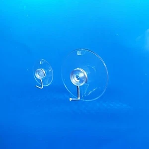 Suction Cup Transparent with Metal Hook for Hanging Pack of 25 or 100 - Picture 1 of 12