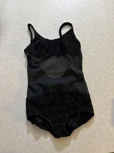 Rose Marie Reid 50's Black Sheer Bathing Swimsuit Vintage Pinup Rockabilly - Picture 1 of 10