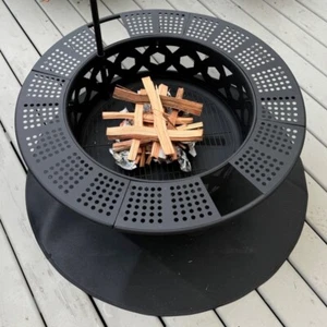 35" Round Under Grill Fire Pit Fireproof Floor Protect Mat for Deck Patio Grass - Bild 1 von 8