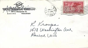 USA 1950 ADVERTISING COVER ENVELOPE FROM YOUNG RADIATOR CO OF RACINE WI #48 - Picture 1 of 1