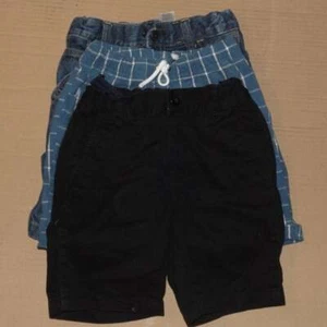Size 5 Boys Checkered Shorts Set Black Blue Checker Print- Cat &Jack - Picture 1 of 7