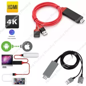 1080P HDMI Mirroring AV Cable for iPhone iPad Android Phone to TV HDTV Adapter - Picture 1 of 14