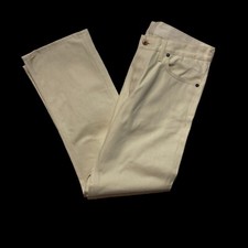 Men`s Hiut Denim Jeans Pants Beige Cotton Size 34/32~