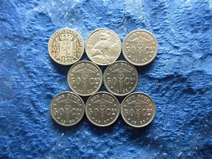 BELGIUM 50 CENTIMES 1886, 1901, FL. 1923, 1928, FR. 1922, 1923, 1927, 1928 (8) - Picture 1 of 2