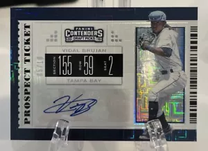 2019 Panini Contenders Draft Picks Playoff auto /10 Vidal Brujan Rays Prospect - Picture 1 of 3