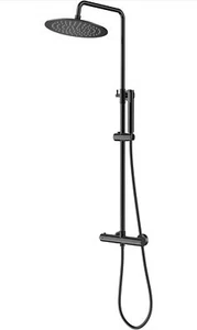 KOMIRO Columna de Ducha Negra con Termostato y Ducha de Lluvia 25,4 cm - Imagen 1 de 8
