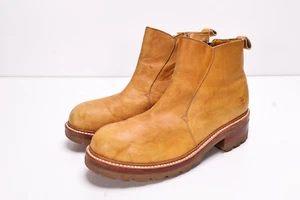 Vintage Herren Frye Stiefeletten seitlicher Reißverschluss genopfte Sohlen Holz Stapelabsatz 10,5 D - Bild 1 von 10