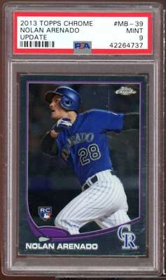 Nolan Arenado Rookie Card 2013 Topps Chrome Update #MB-39 PSA 9 - Image 1 of 2