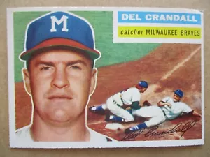 Tarjeta Topps LED CRANDALL 1956 #175 de los Milwaukee Braves - Imagen 1 de 2