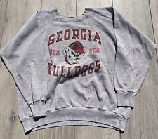 Vintage Georgia Bulldogs Sweatshirt Size Large 80s Gray UGA Raglan Cut Crewneck