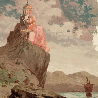 Hermann de Bruycker Paysage marin Bateau Marine - Chromotypie C1910 - Photo 1/3